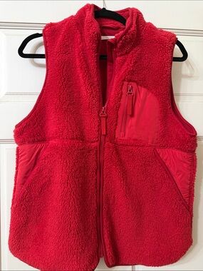 Maurices Bright Red Sherpa Vest